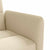 Sofa Bed with Cup Holders Cream Fabric