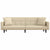 Sofa Bed with Cushions Cream Fabric