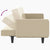 Sofa Bed with Cushions Cream Fabric