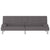 Sofa Bed with Cup Holders Grey Faux Leather