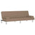 Sofa Bed with Cup Holders Cappuccino Faux Leather