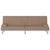 Sofa Bed with Cup Holders Cappuccino Faux Leather
