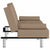 Sofa Bed with Cup Holders Cappuccino Faux Leather