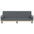 Sofa Bed with Armrests Dark Grey Fabric