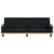 Sofa Bed with Armrests Black Fabric