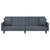 Sofa Bed with Armrests Dark Grey Velvet