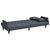 Sofa Bed with Armrests Dark Grey Velvet
