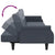 Sofa Bed with Armrests Dark Grey Velvet
