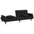 Sofa Bed with Armrests Black Velvet