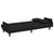 Sofa Bed with Armrests Black Velvet