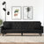 Sofa Bed with Armrests Black Velvet