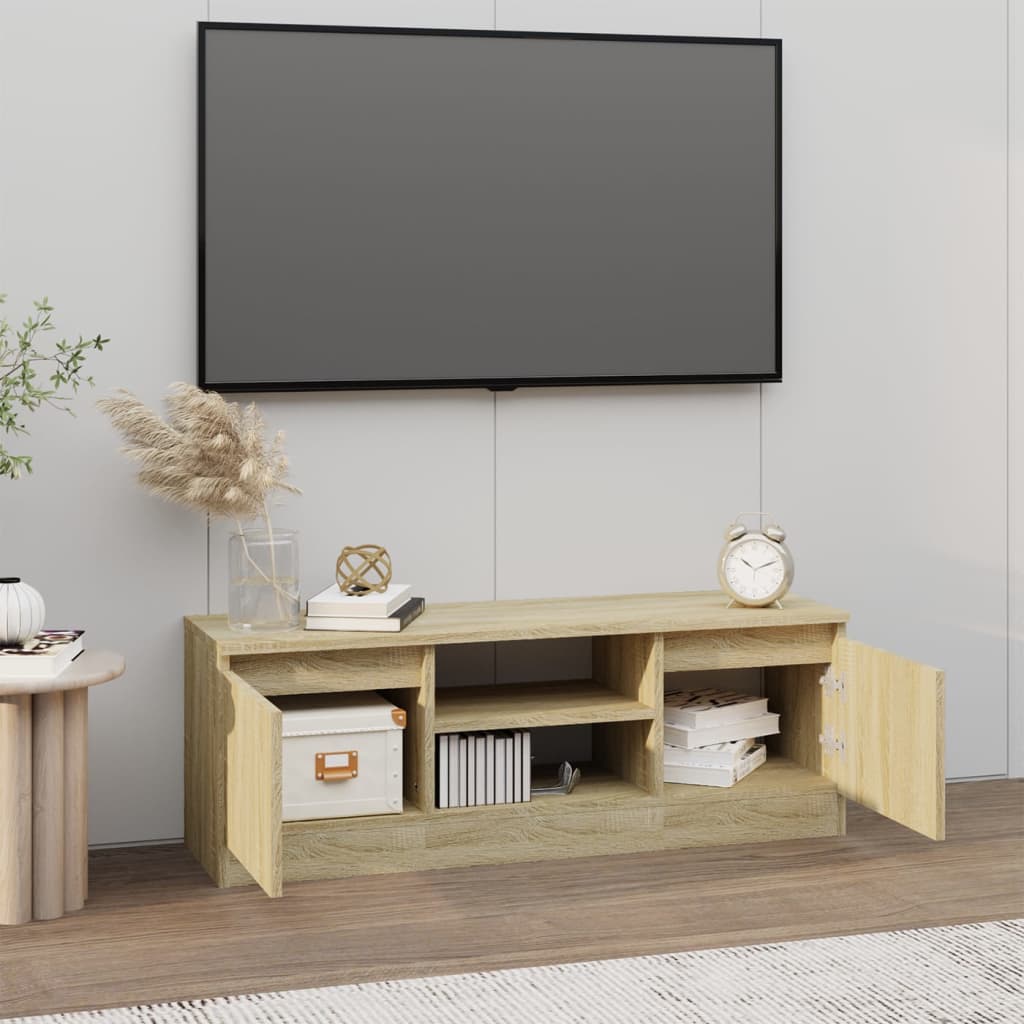 TV Cabinet with Door Sonoma Oak 102x30x36 cm