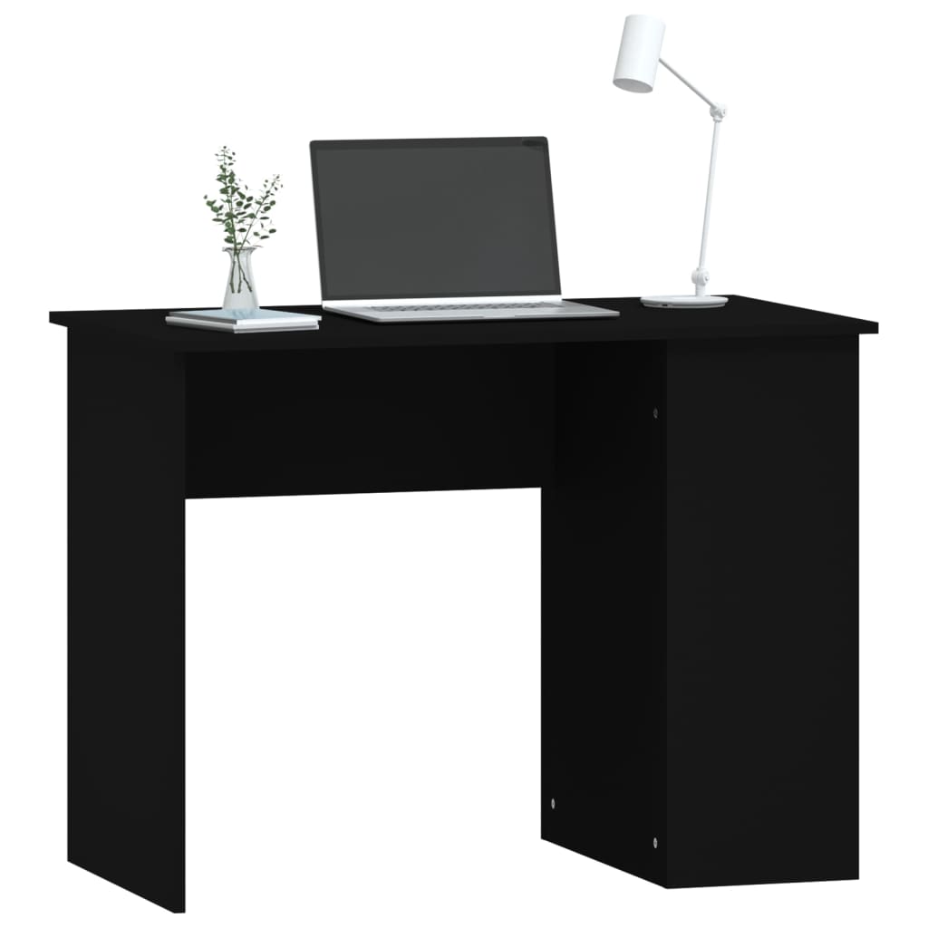 Desk Black 100x55x75 cm Engineered Wood