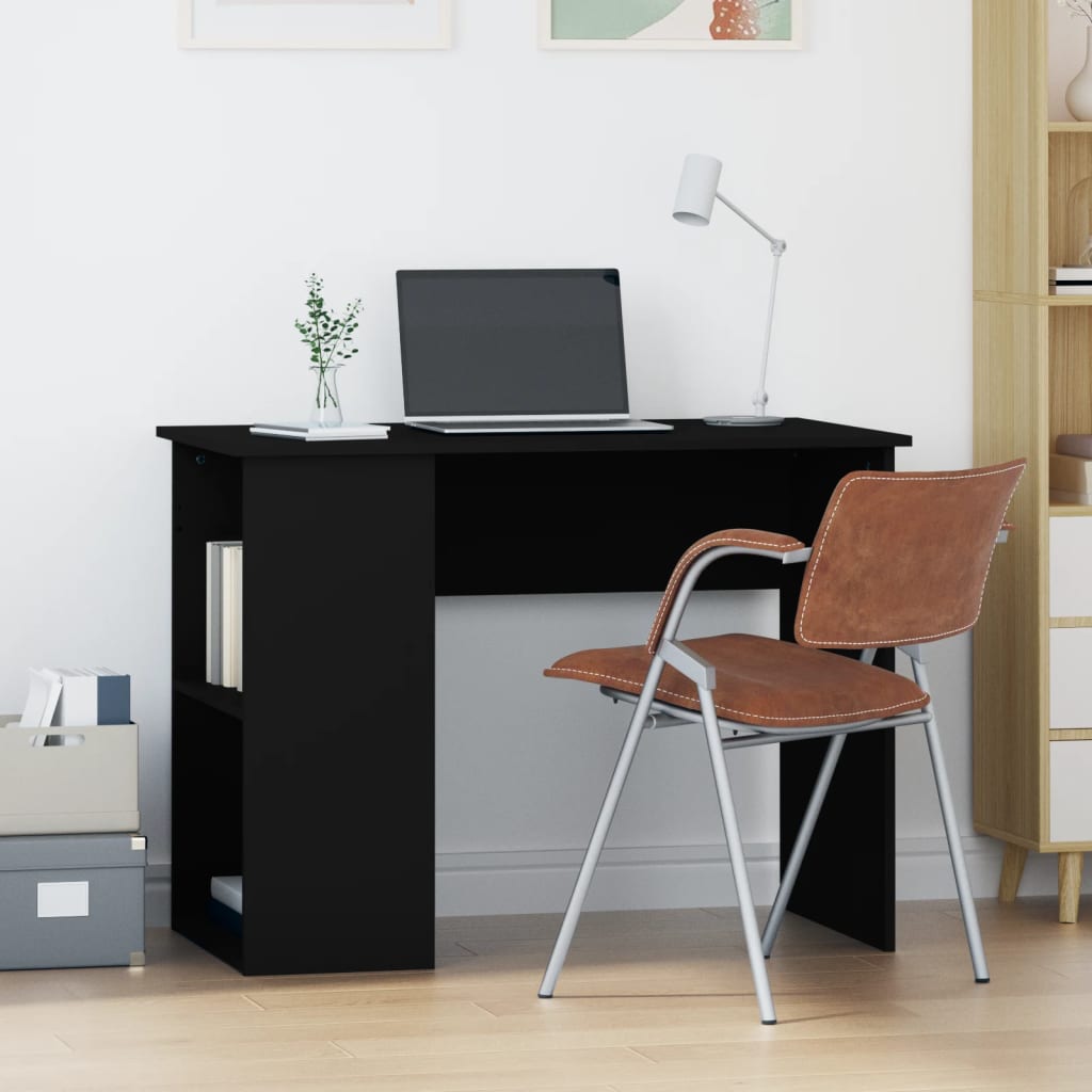 Desk Black 100x55x75 cm Engineered Wood