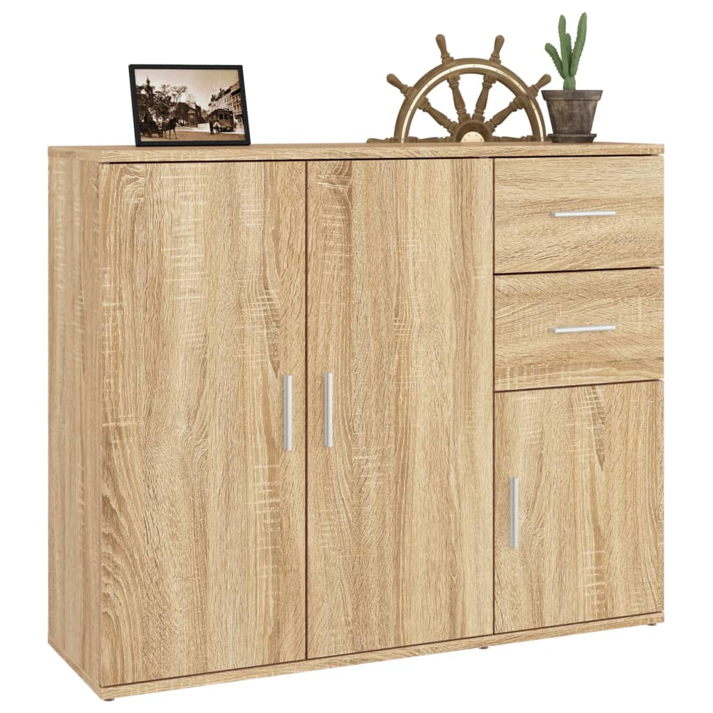 Sideboard Sonoma Oak 91x29.5x75 cm Engineered Wood