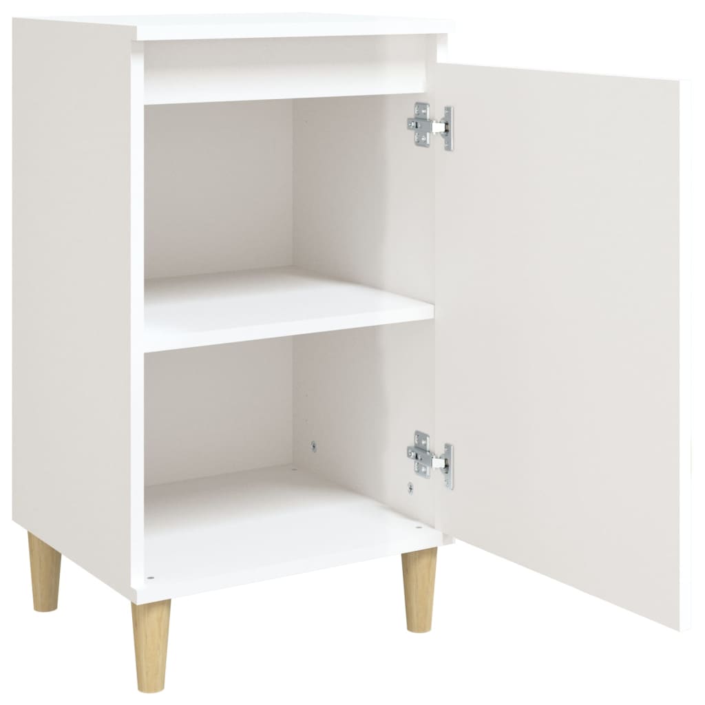 Bedside Cabinets 2 pcs High Gloss White 40x35x70 cm Engineered Wood