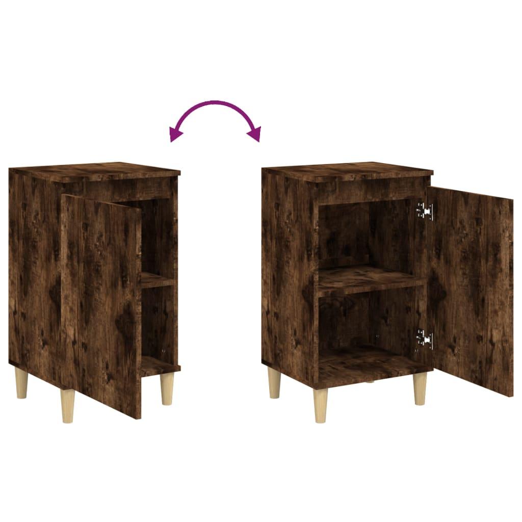 Bedside Cabinets 2 pcs Smoked Oak 40x35x70 cm Engineered Wood