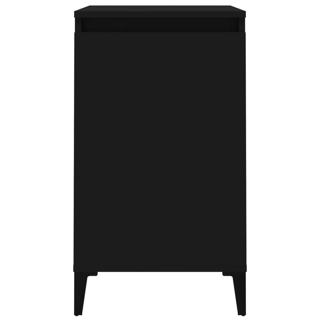 Bedside Cabinet Black 40x35x70 cm Engineered Wood