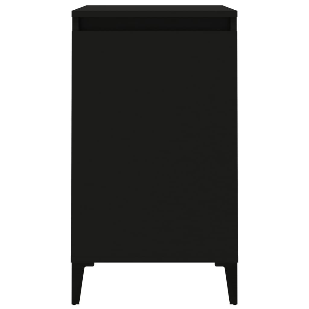 Bedside Cabinets 2 pcs Black 40x35x70 cm Engineered Wood