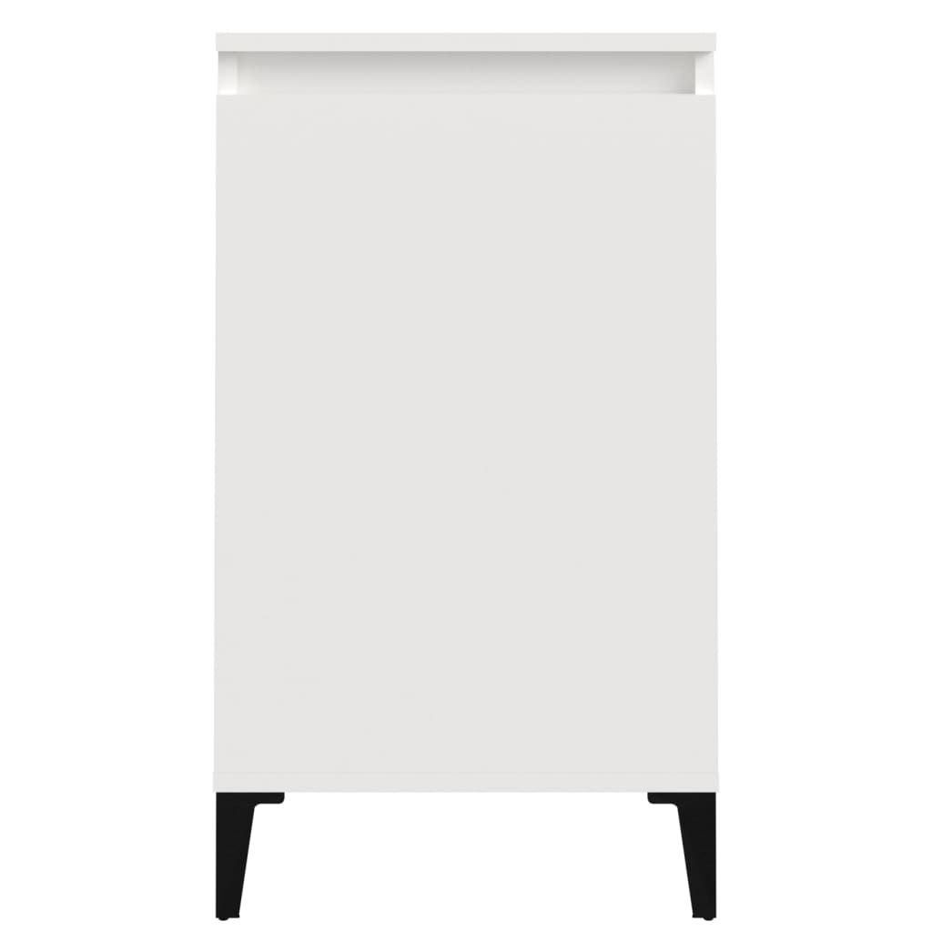 Bedside Cabinet High Gloss White 40x35x70 cm Engineered Wood