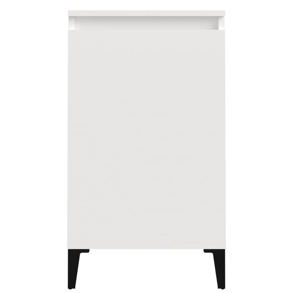 Bedside Cabinets 2 pcs High Gloss White 40x35x70cm Engineered Wood