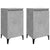 Bedside Cabinets 2 pcs Concrete Grey 40x35x70 cm Engineered Wood