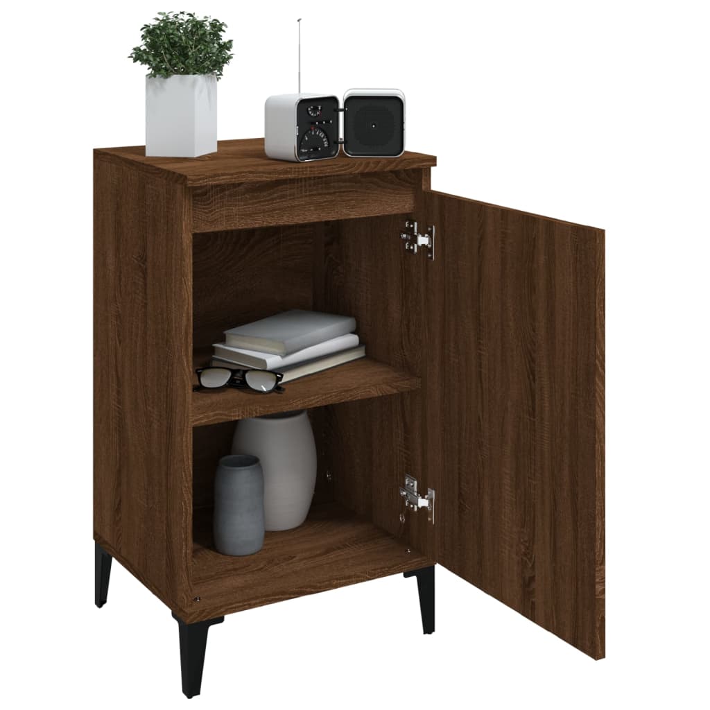 Bedside Cabinets 2 pcs Brown Oak 40x35x70 cm Engineered Wood