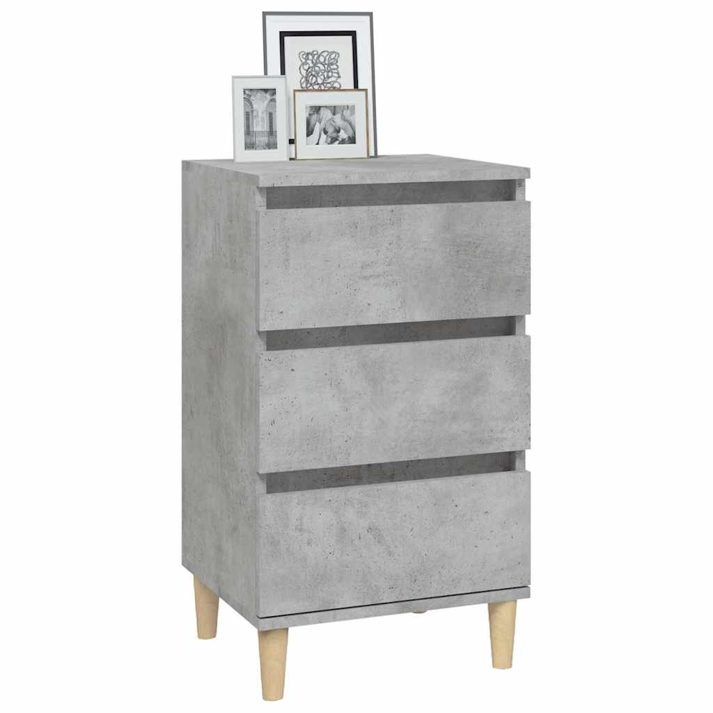 Bedside Cabinet Concrete Grey 40x35x70 cm Engineered Wood