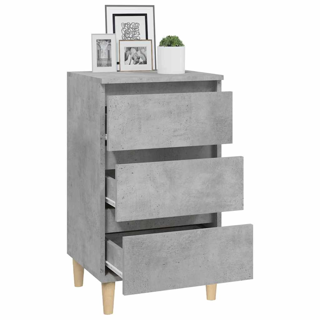 Bedside Cabinet Concrete Grey 40x35x70 cm Engineered Wood