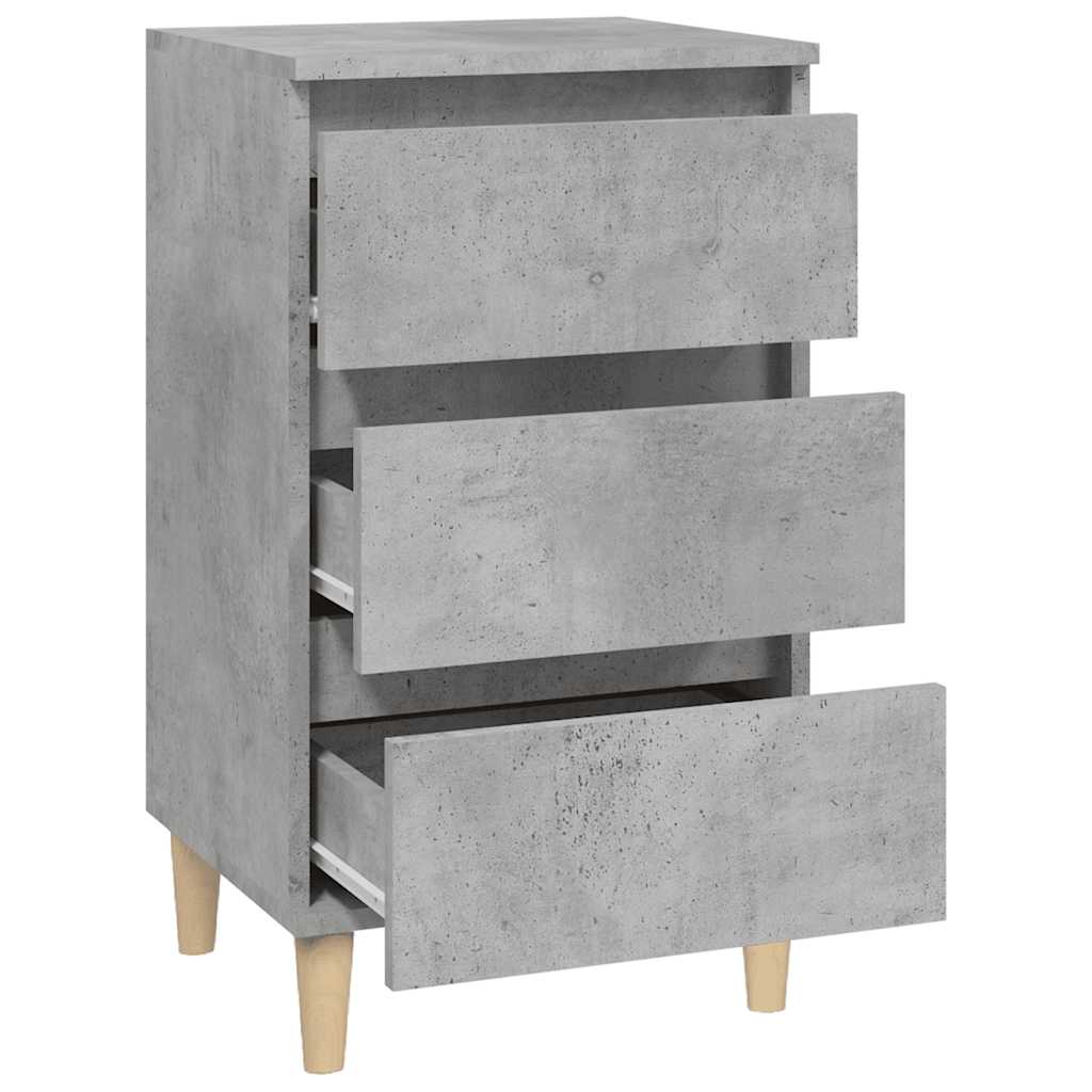 Bedside Cabinet Concrete Grey 40x35x70 cm Engineered Wood