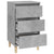 Bedside Cabinet Concrete Grey 40x35x70 cm Engineered Wood