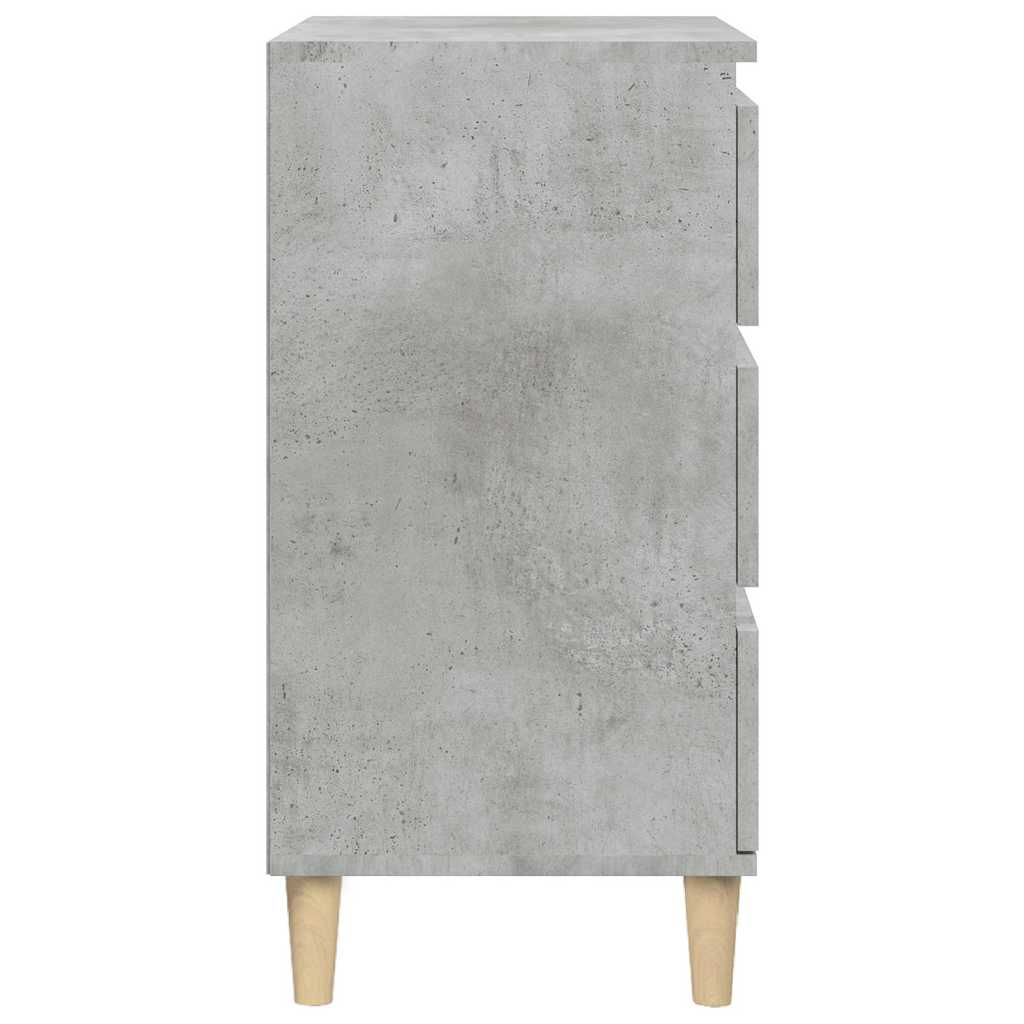 Bedside Cabinet Concrete Grey 40x35x70 cm Engineered Wood