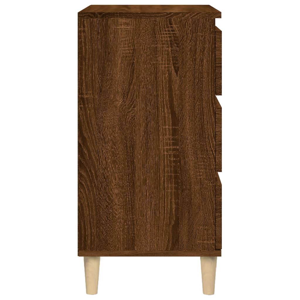 Bedside Cabinet Brown Oak 40x35x70 cm Engineered Wood