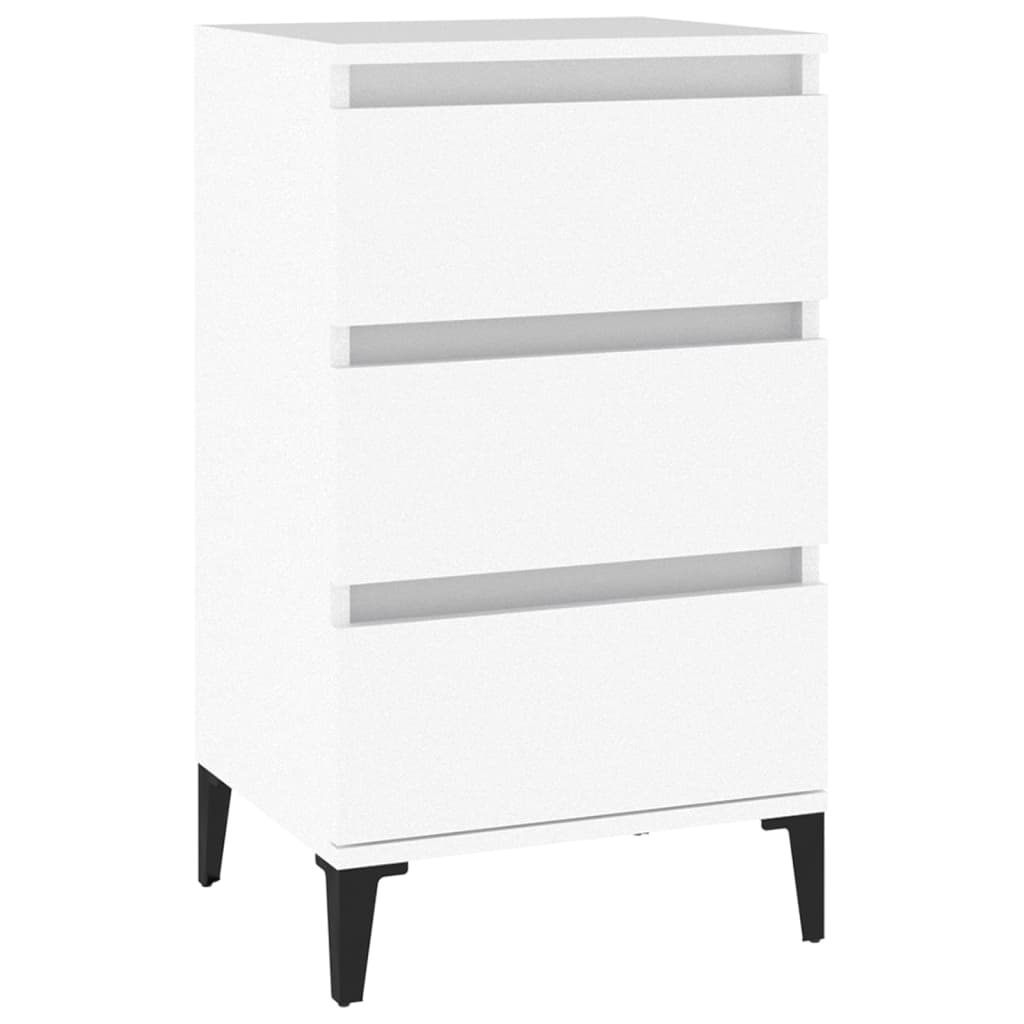 Bedside Cabinet White 40x35x70 cm Engineered Wood