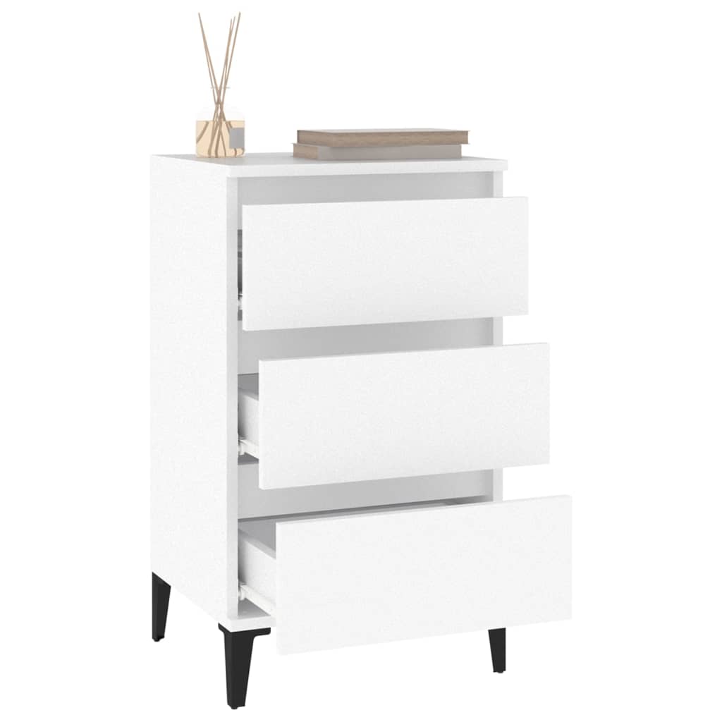 Bedside Cabinet White 40x35x70 cm Engineered Wood