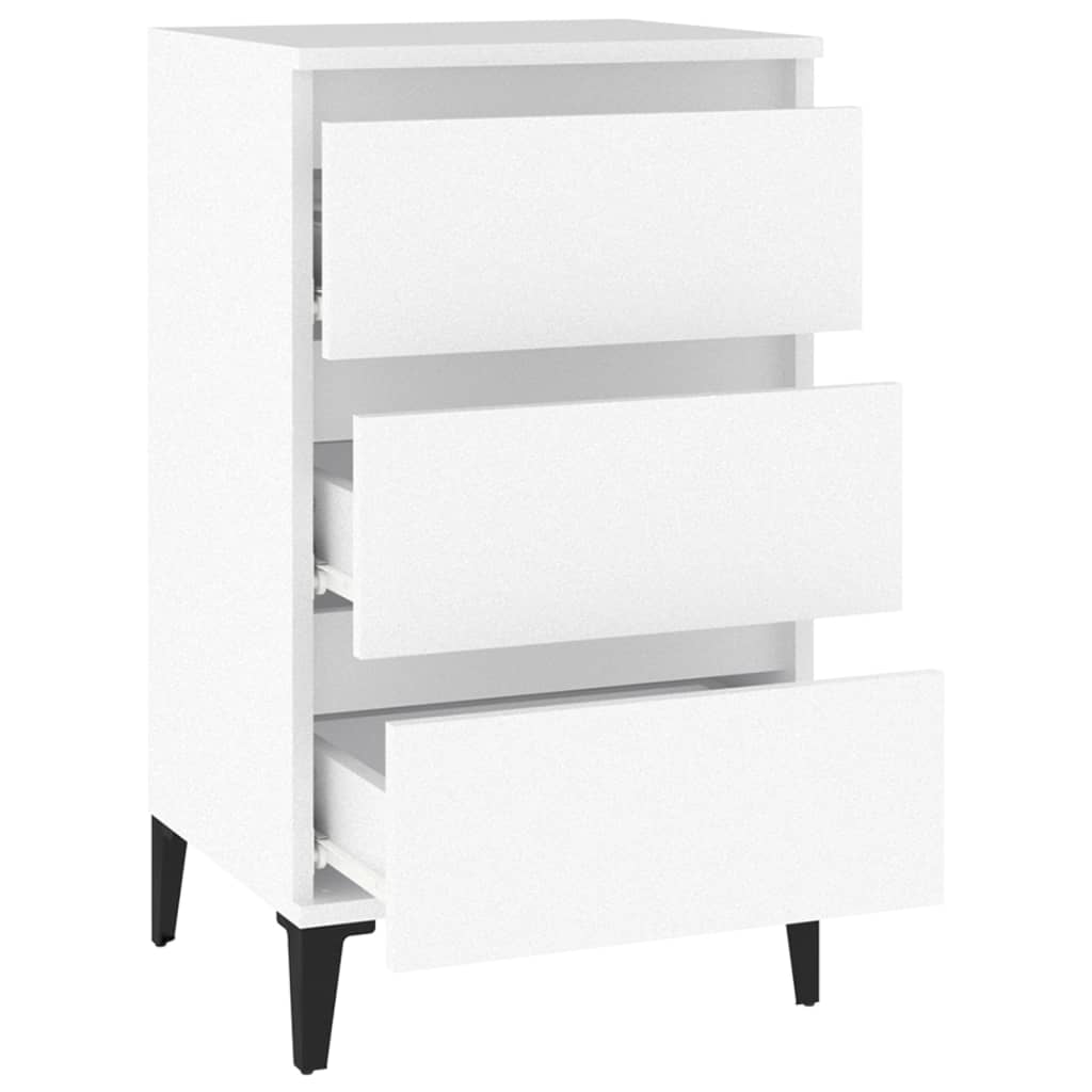 Bedside Cabinet White 40x35x70 cm Engineered Wood