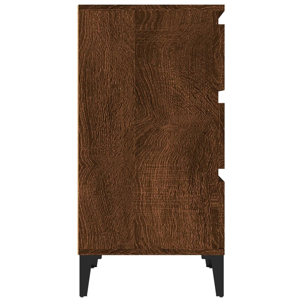 Bedside Cabinet Brown Oak 40x35x70 cm Engineered Wood