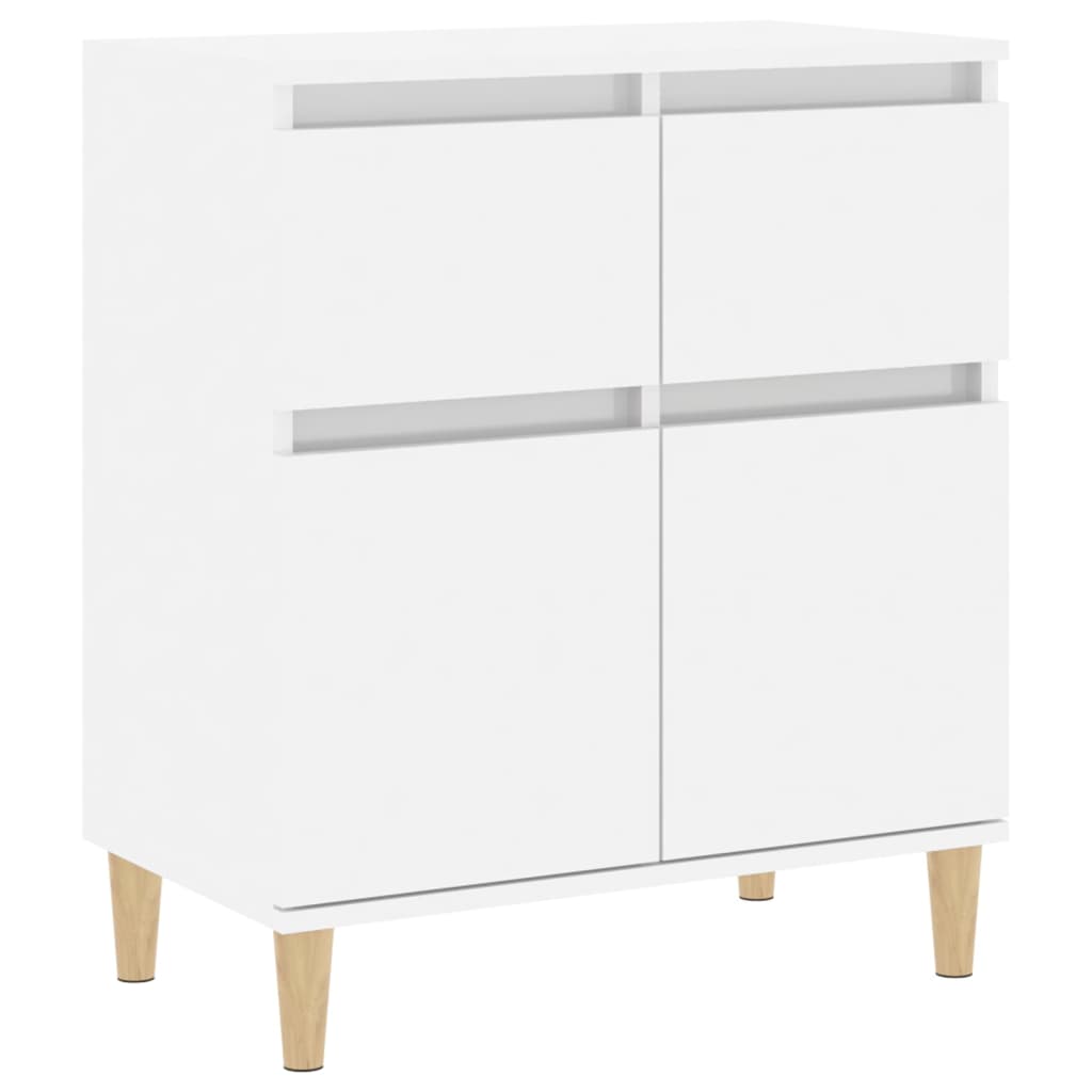 Sideboard High Gloss White 60x35x70 cm Engineered Wood