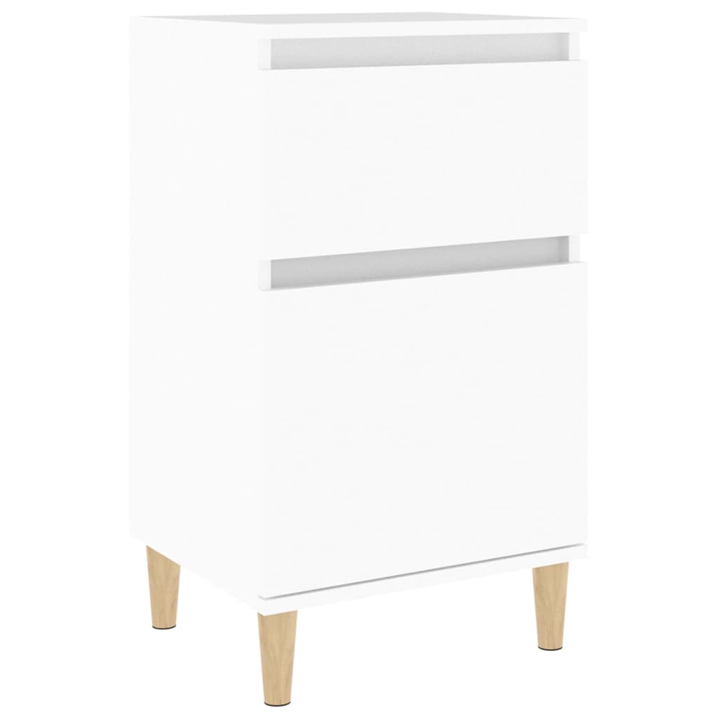 Bedside Cabinet White 40x35x70 cm