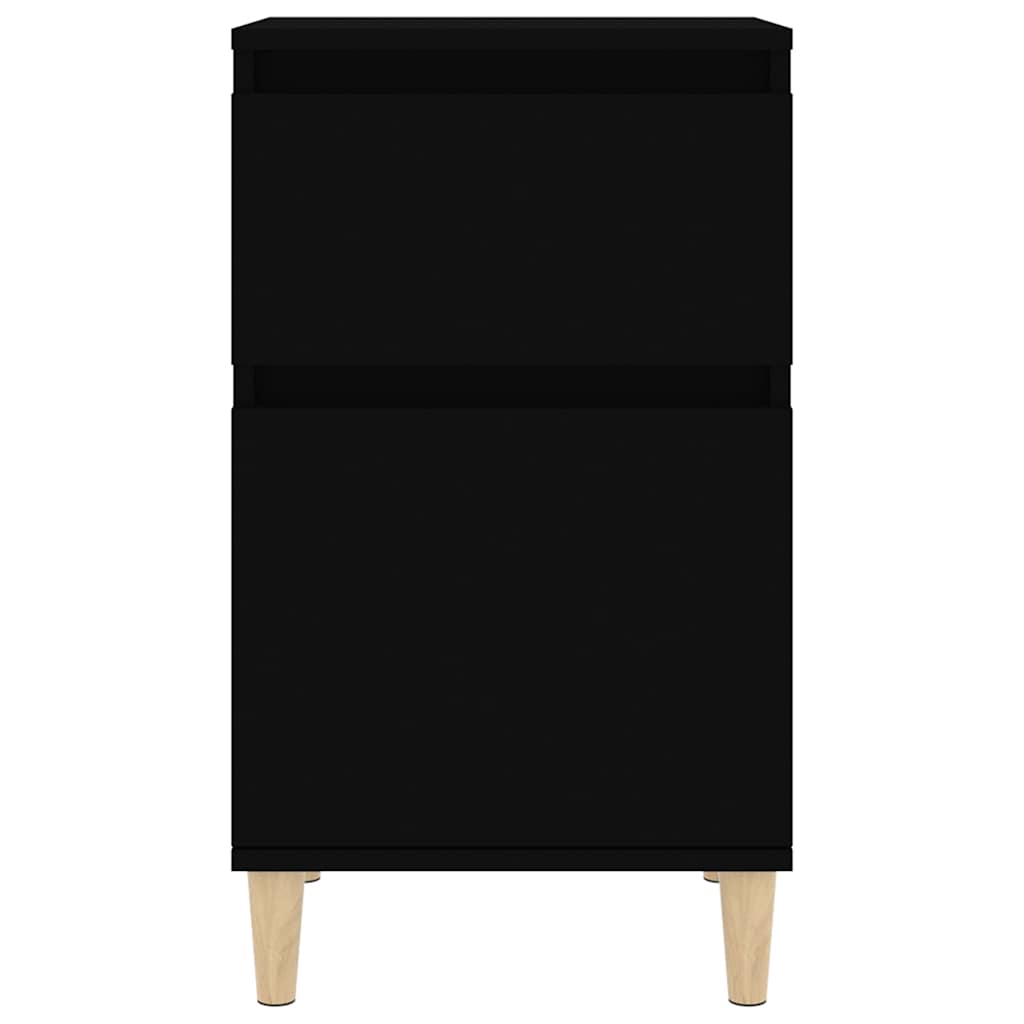 Bedside Cabinet Black 40x35x70 cm