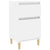 Bedside Cabinet High Gloss White 40x35x70 cm