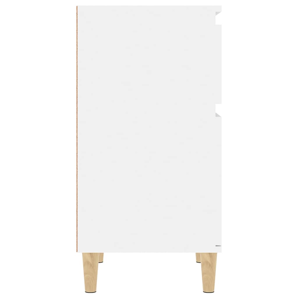Bedside Cabinets 2 pcs High Gloss White 40x35x70 cm