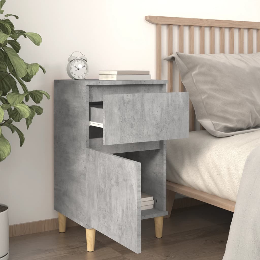 Bedside Cabinets 2 pcs Concrete Grey 40x35x70 cm