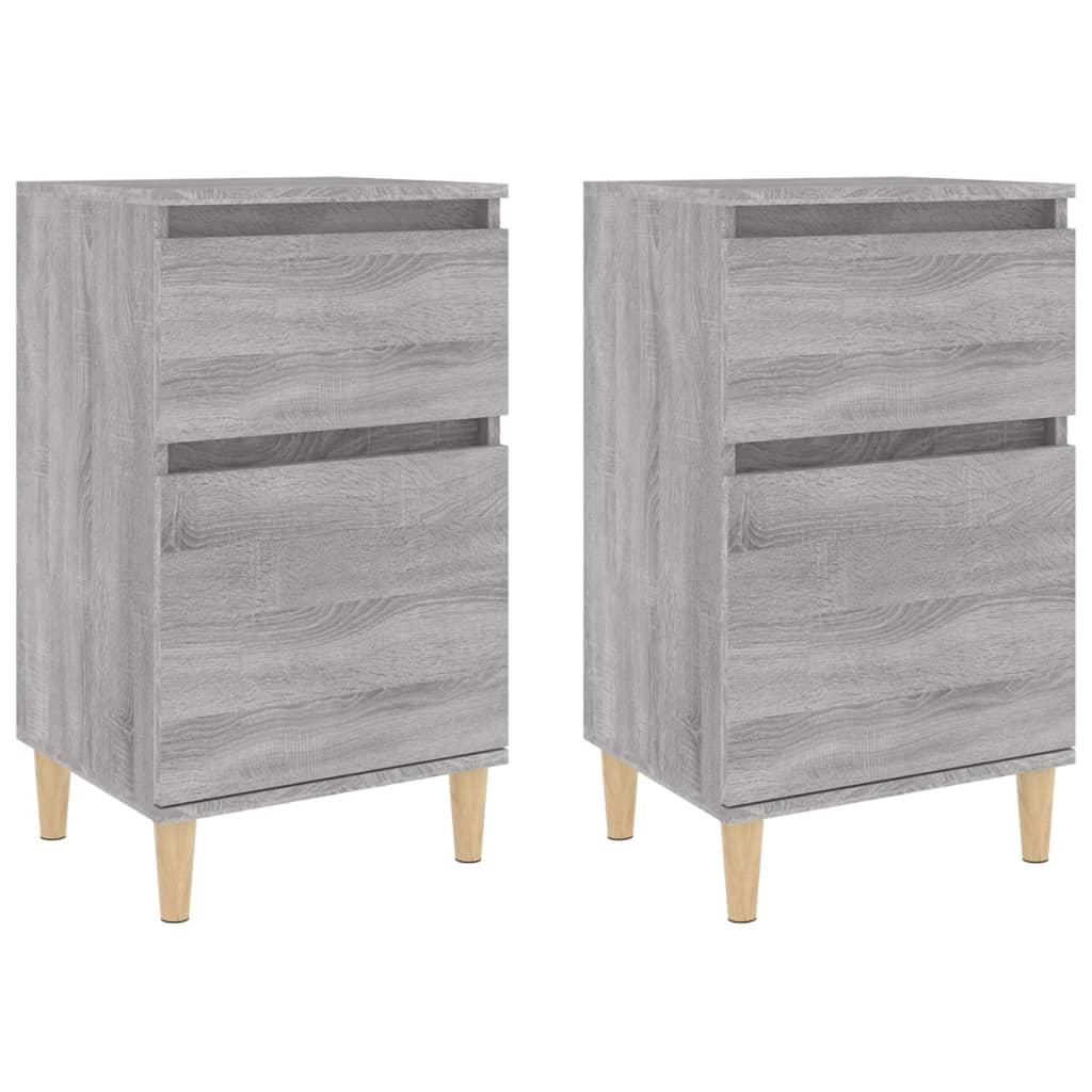 Bedside Cabinets 2 pcs Grey Sonoma 40x35x70 cm