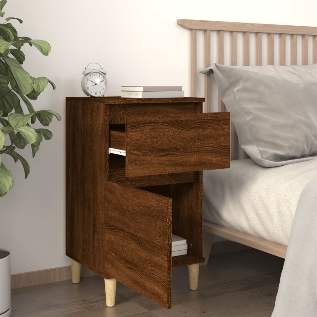 Bedside Cabinet Brown Oak 40x35x70 cm