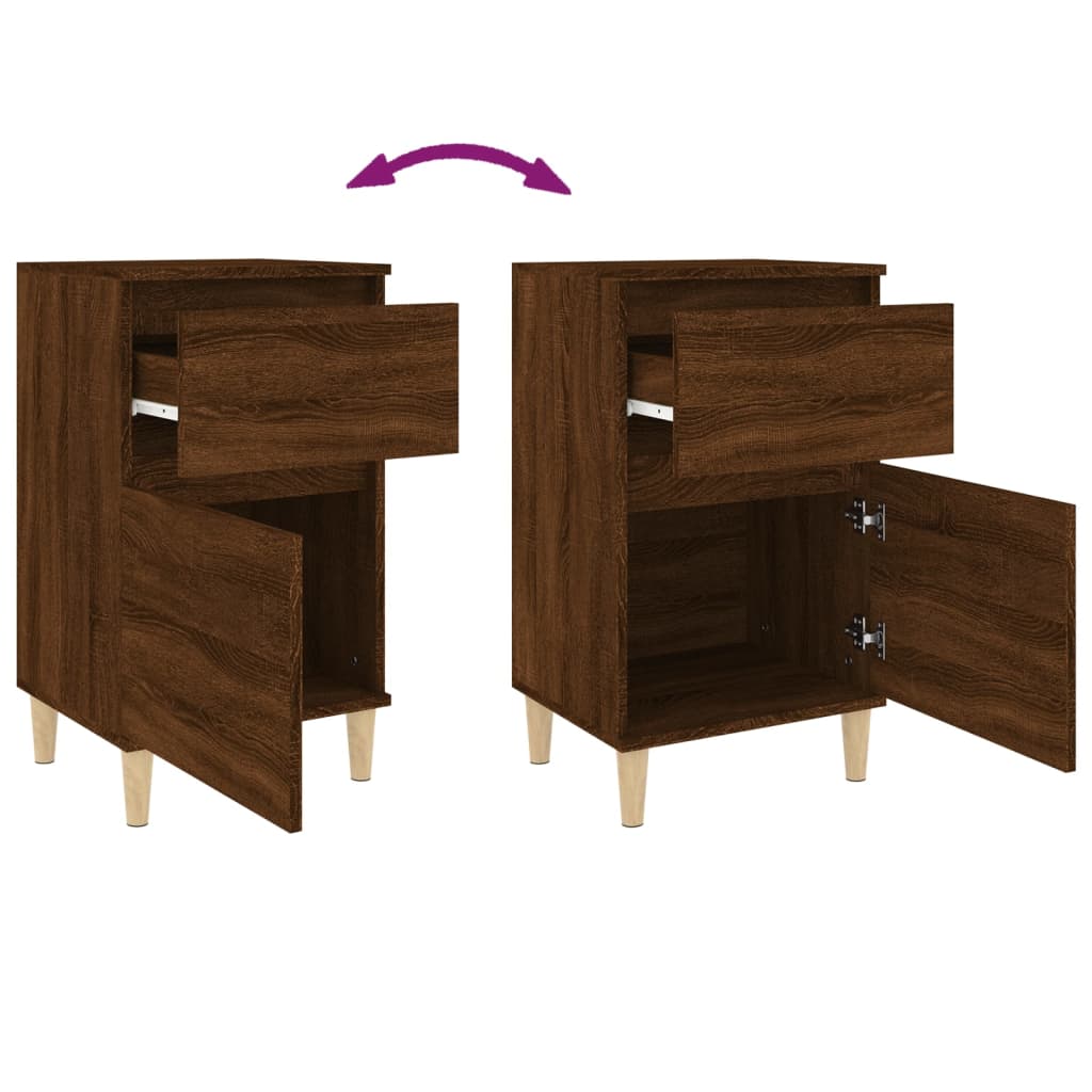 Bedside Cabinets 2 pcs Brown Oak 40x35x70 cm