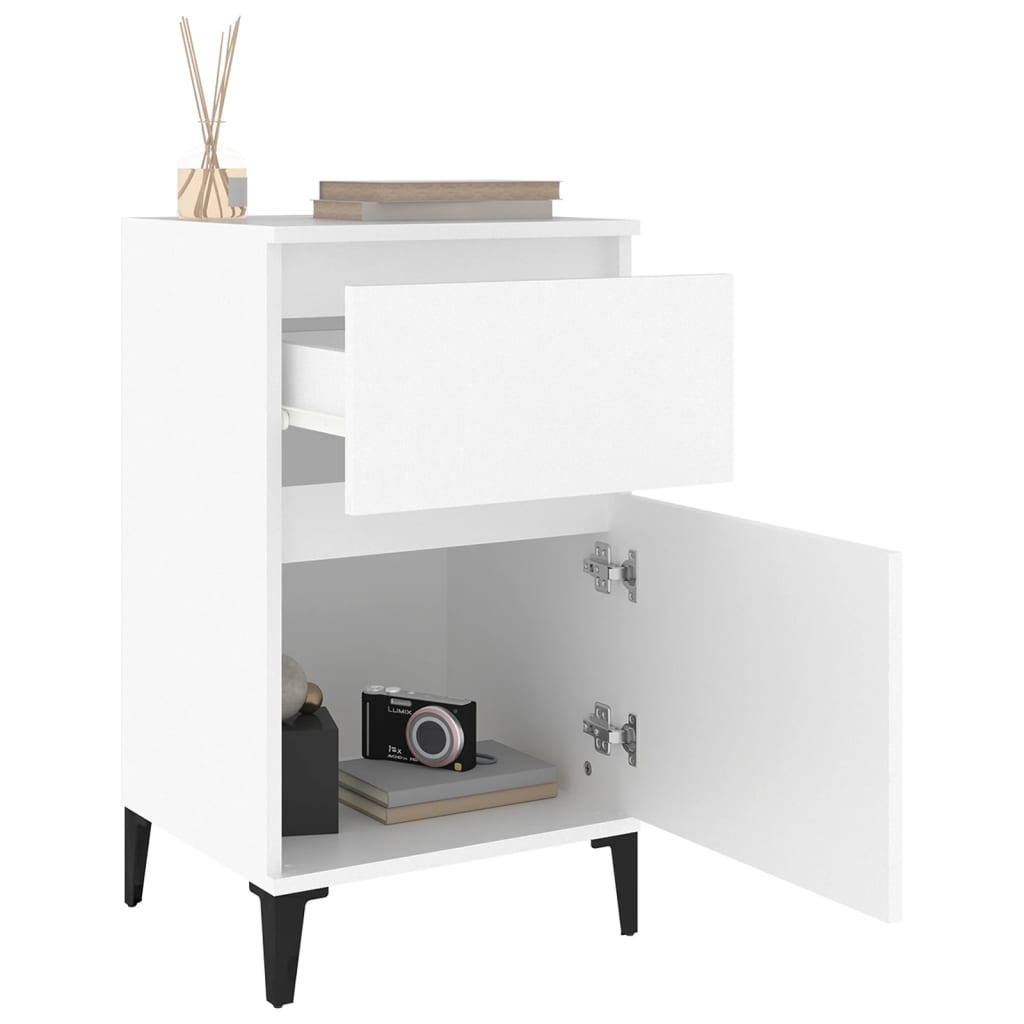 Bedside Cabinets 2 pcs White 40x35x70 cm