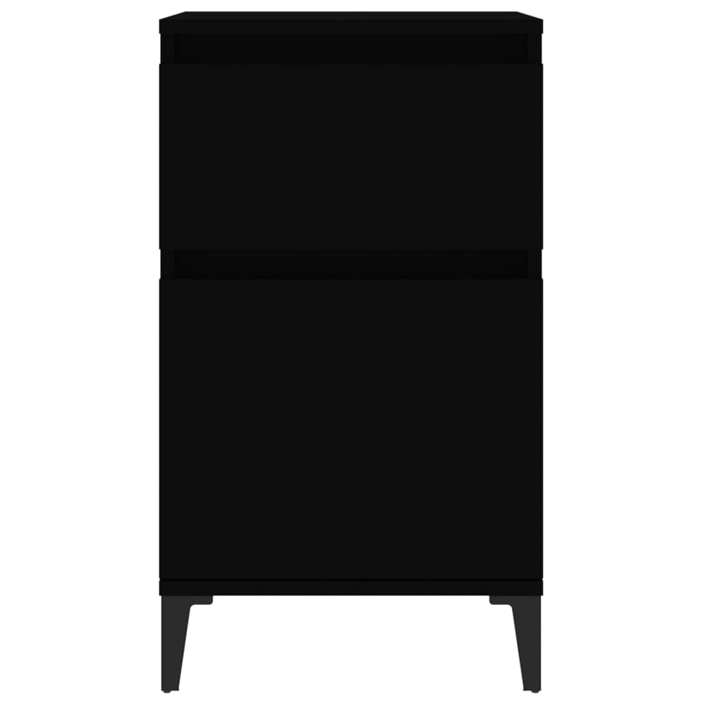 Bedside Cabinet Black 40x35x70 cm