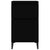 Bedside Cabinet Black 40x35x70 cm