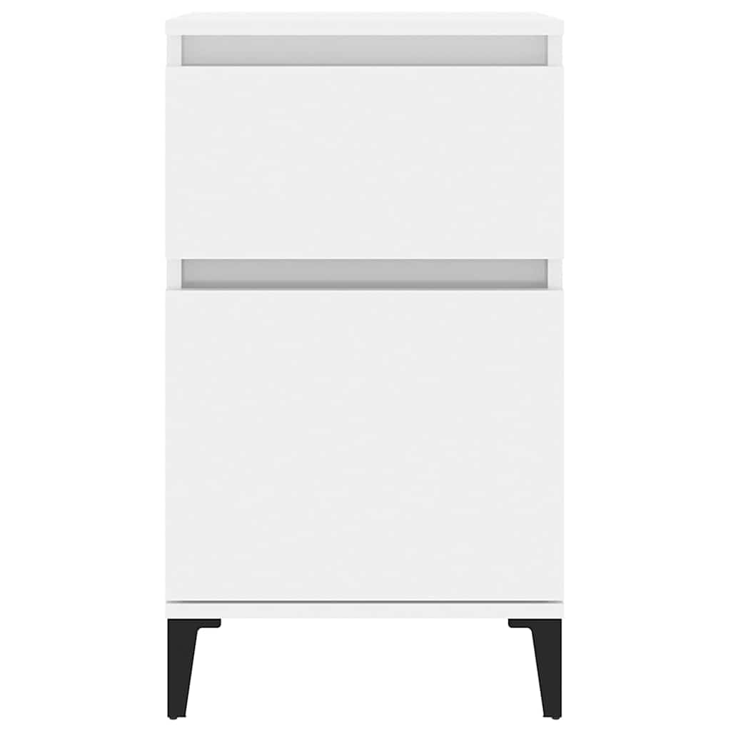 Bedside Cabinets 2 pcs High Gloss White 40x35x70 cm